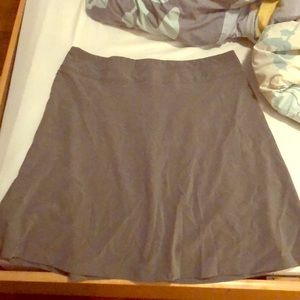 Gray Knee- Length Skirt